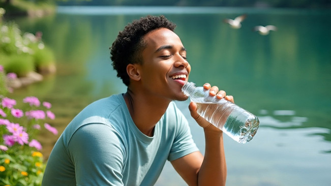 Minum air. (Meta AI)